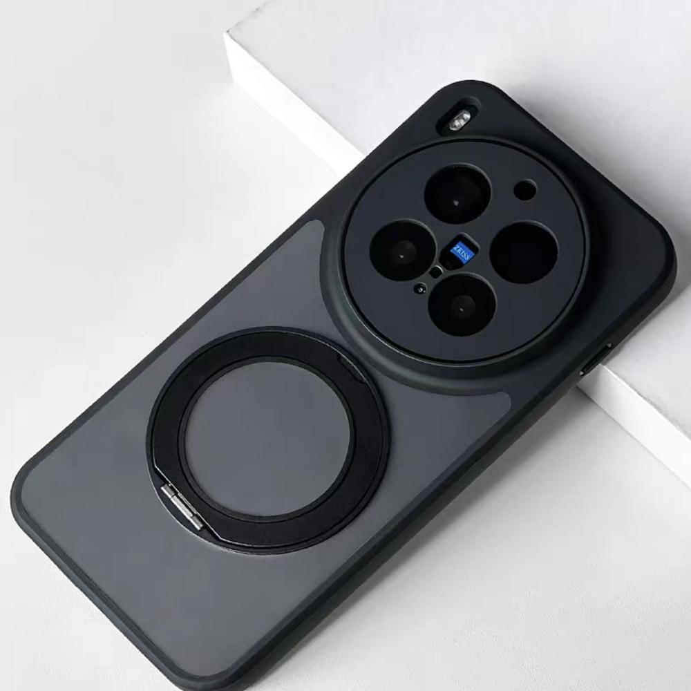 For Vivo X300 Ultra Case New Frosted Translucent Magnetic Stand PC Cover For Vivo X300s Wireless Charging Dustproof Shell Bumper
