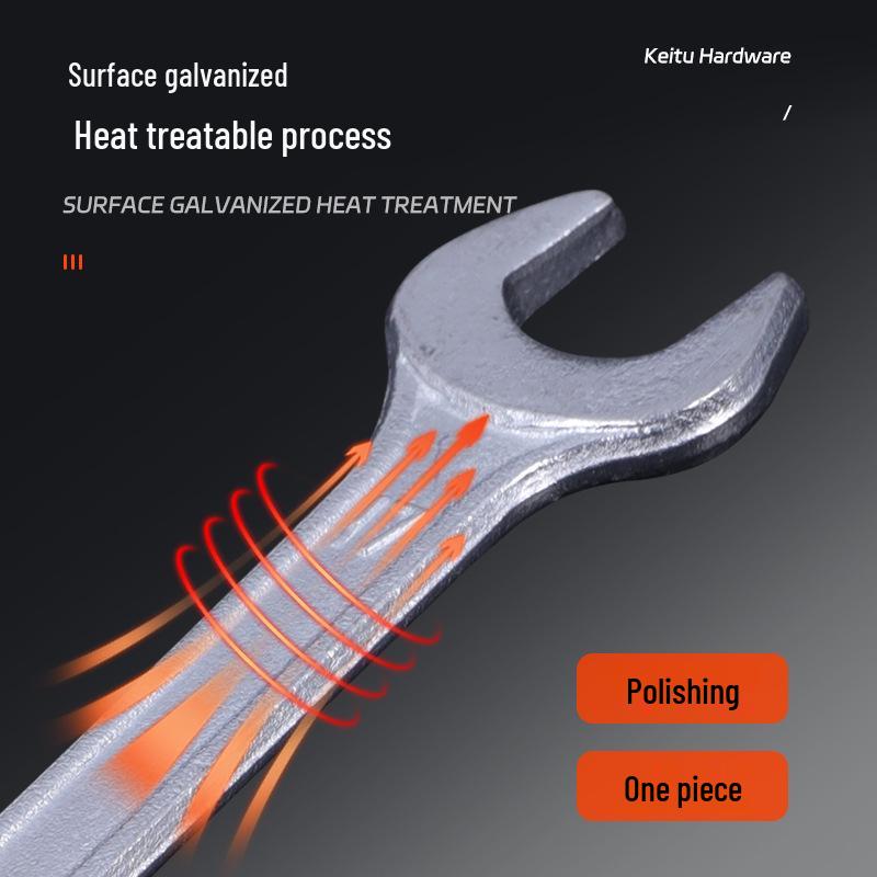 Galvanized Double-Ended Open-End Torque Wrench – High-Strength Cast Polished Tool