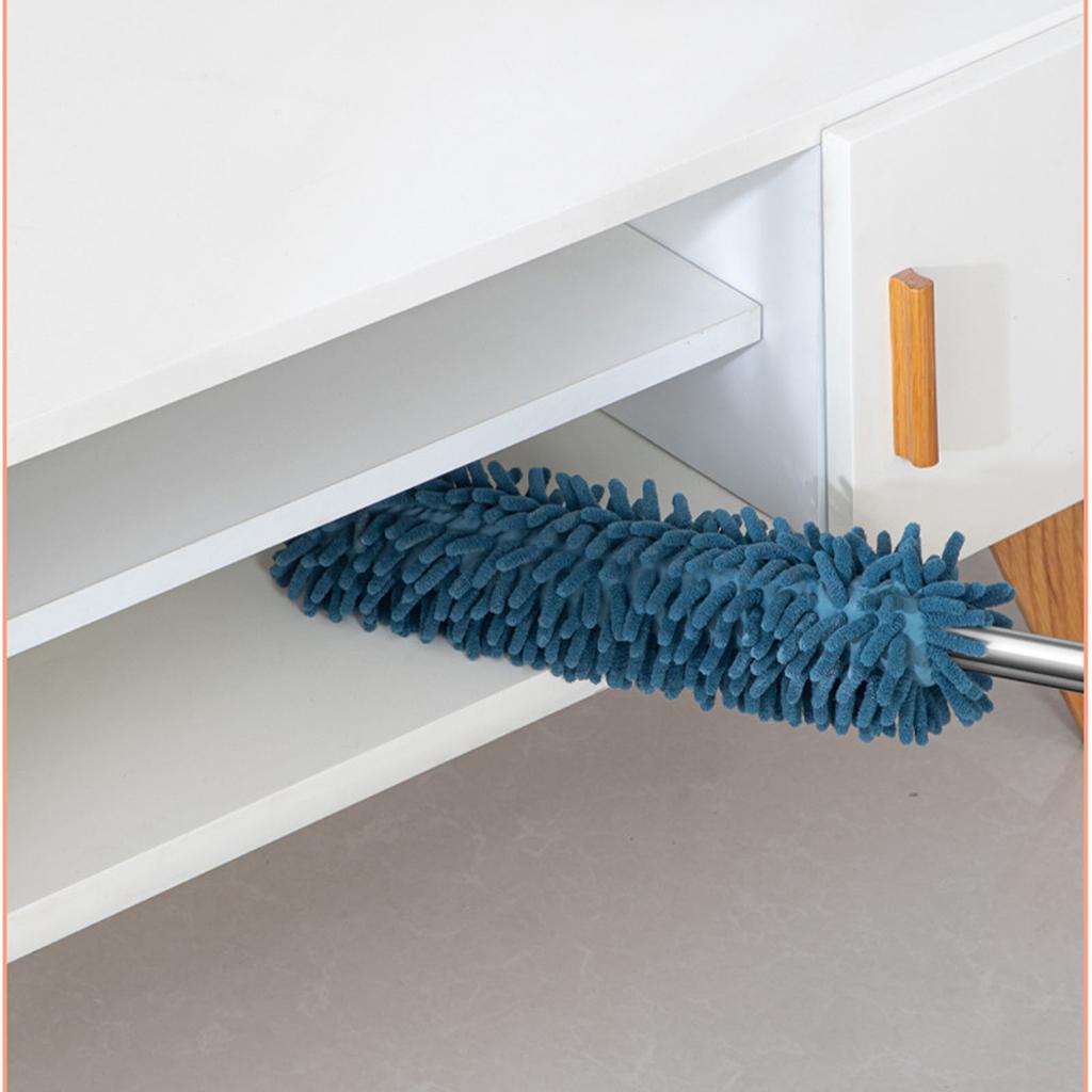 Hand Duster Detachable Washable Chenille Stainless Steel Extendable Cleaning Hand Duster for Home