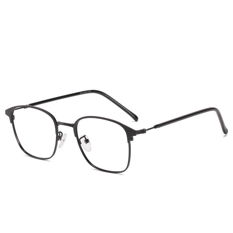 Unisex Retro Square Glasses with Anti-Blue Light, Photochromic Lenses, and Prescription Option.