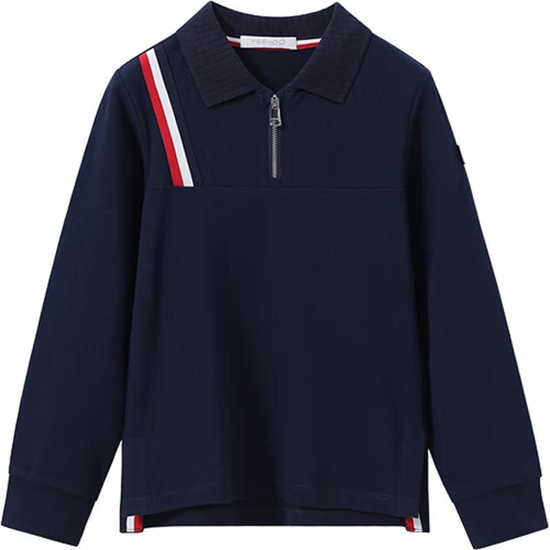 YEEHOO Boy s Cooling & Antibacterial Long Sleeve Polo Shirt 130