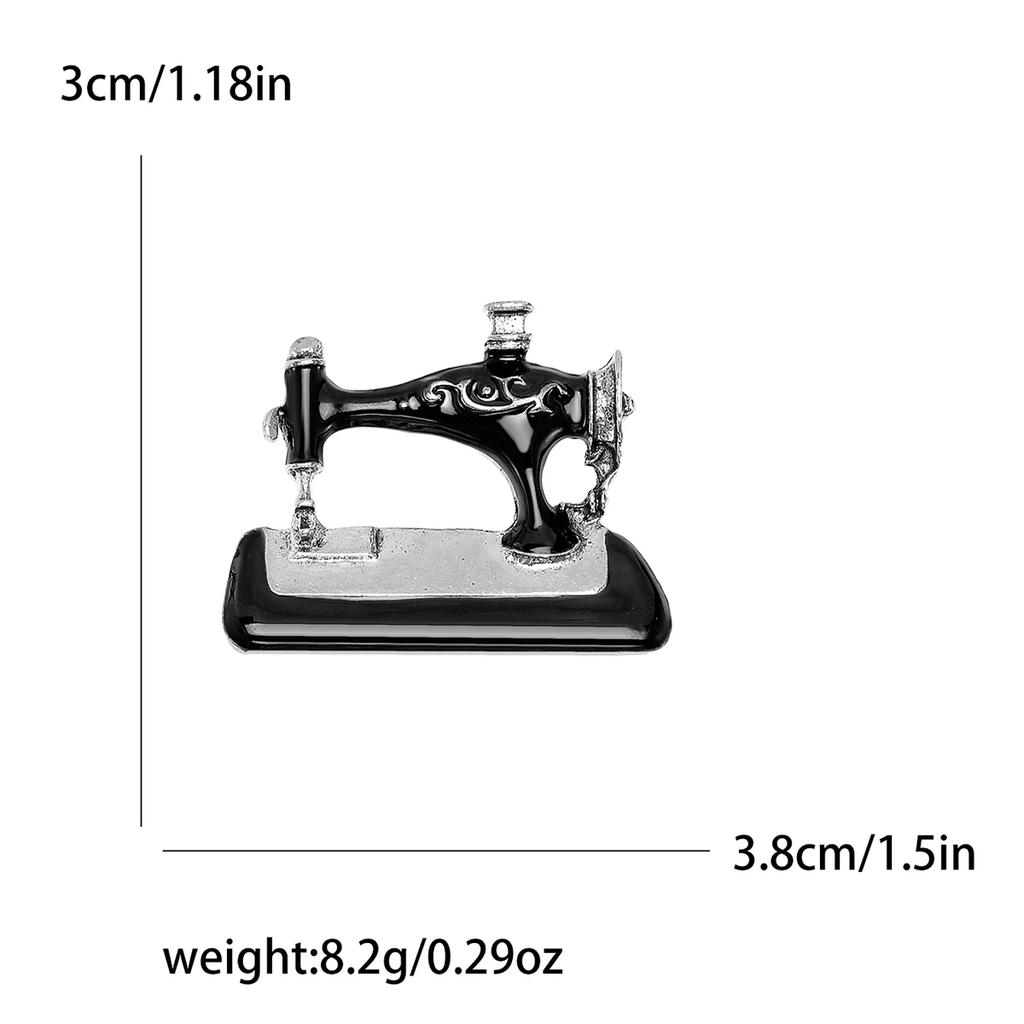 Emaille Nähmaschinen-Broschen für Damen Unisex Perle Nähwerkzeug Anstecknadeln Bankett Party Rucksack Geschenke Schmuckzubehör