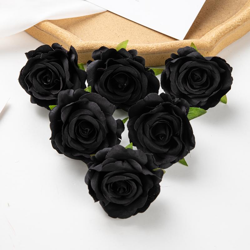 10/50Pcs Silk Roses Scrapbook Wedding Garden Home Party Decor Christmas Wreaths Accessories Candy Box Artificial Flowers Cheap