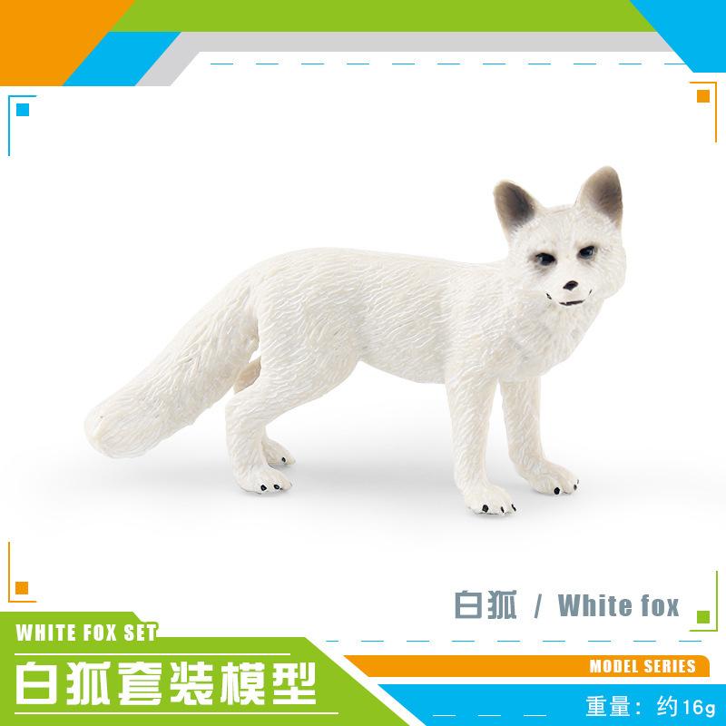 Supply Simulation 4 Polar Animal Fox Models, Arctic Fox And White Fox Static Ornament Doll Toys