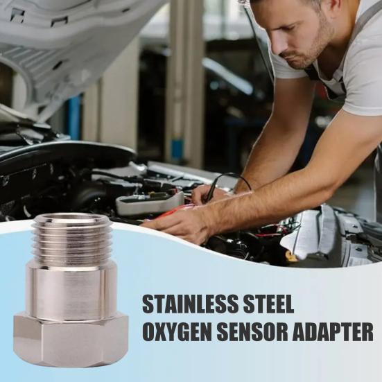 Yousheng M18x1.5 O2 Sensor Spacer Extension 32mm Oxygen Sensor Adapter with Nickel Plated Anti-Fouler Universal Automotive Exhaust Accessories