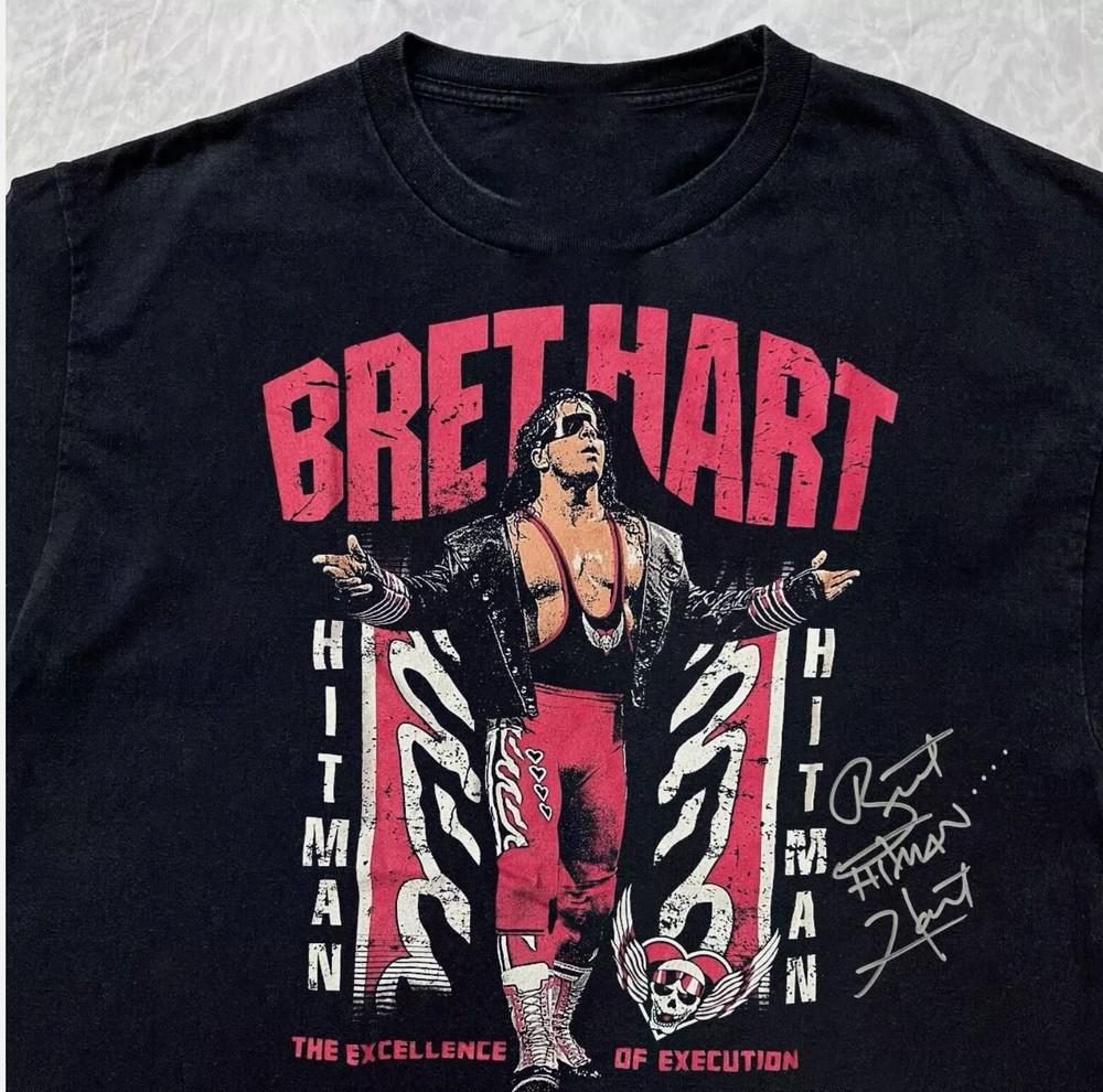 Rare Bret Hart Gift For Fan Cotton Black T-Shirt S-2345XL T-shirt Unisex T-Shirt S