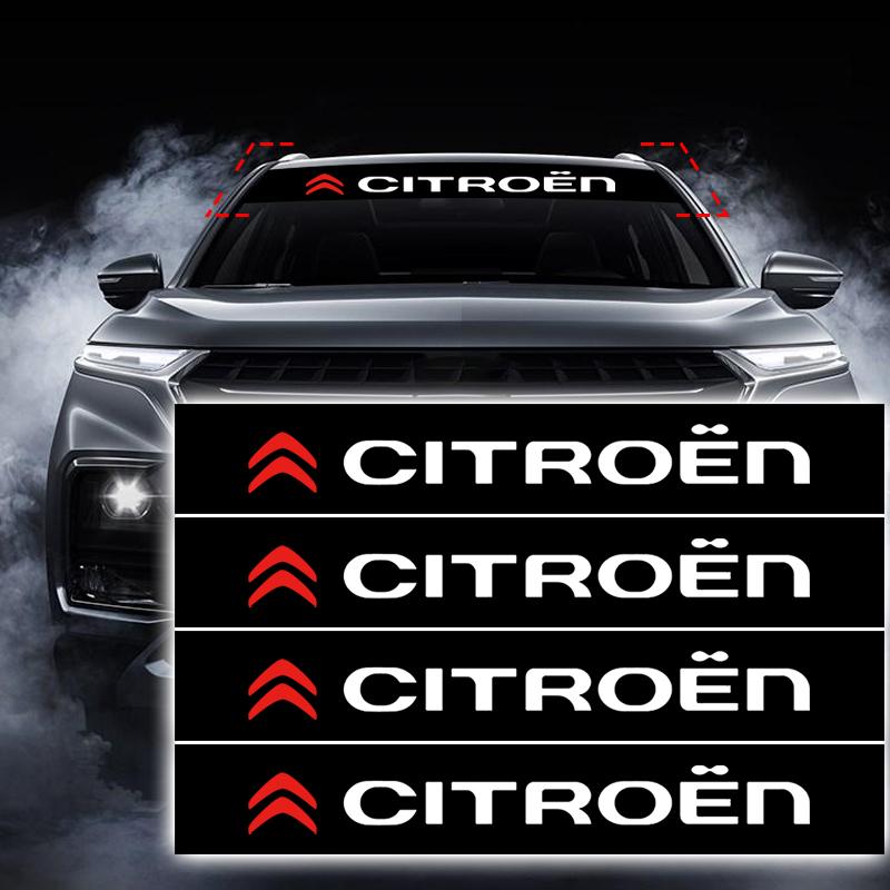 Adesivi decorativi parasole parabrezza anteriore per auto Per Citroen C1 C2 C3 C4 C5X E-C4 C-Crosser C4 Cactus Berlingo Elysee C-ZERO alq123