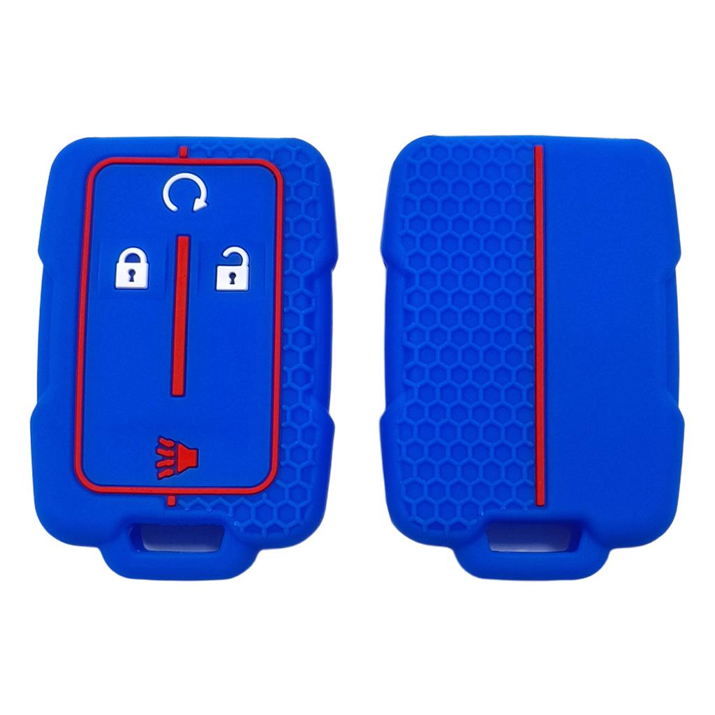 Rubber Car Key Fob Cover Silicone Protector Case for Chevrolet Suburban Tahoe Colorado Silverado GMC Canyon Sierra Yukon