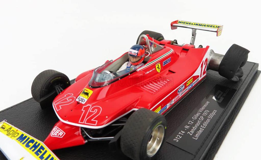 GP REPLICAS Scale Ferrari F1 312 T4 Dutch Grand Prix 1979 Gilles Villeneuve Ferrari GILLES VILLENEUVE GP002CN Limited To 500 Units 1/18 #12