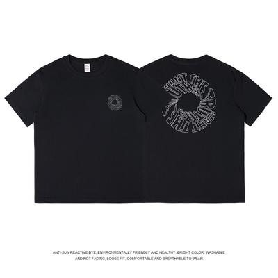 Street Hipster Letter Printed Round Neck T-shirt Summer Niche Design Wear Cotton Short Sleeved T-shirt