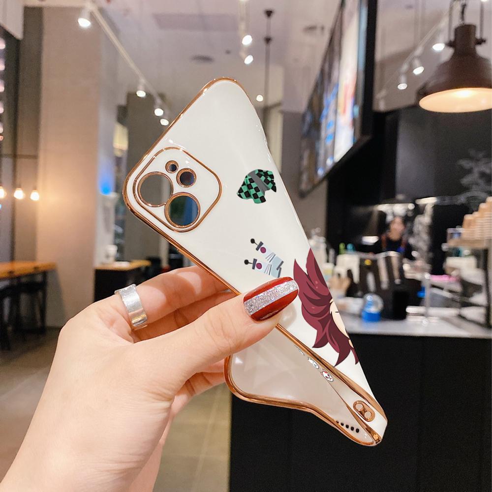 Barevné vzory tisku Pouzdro se čtvercovým vzorem na hraně Pokovené pouzdro na telefon Luxusní měkké pouzdro na telefon pro Huawei Honor Xiaomi Redmi