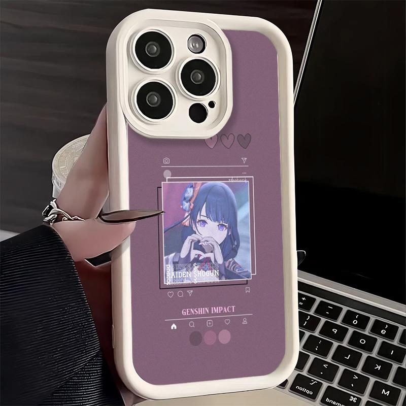 Phone Case for iPhone 17 Air 16E 15 16 Pro Max Genshin Impact Simple Design Cover 14 Plus 13 12 Mini Soft Shell Silicone Fundas