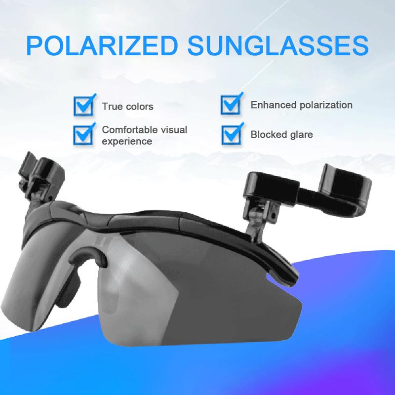 Adjustables Sunglasses With Hat Clip Polarised Clip-On Sunglasses For Hat Brim UV-Proof Anti-Glare Glasses For Outdoor Fishing