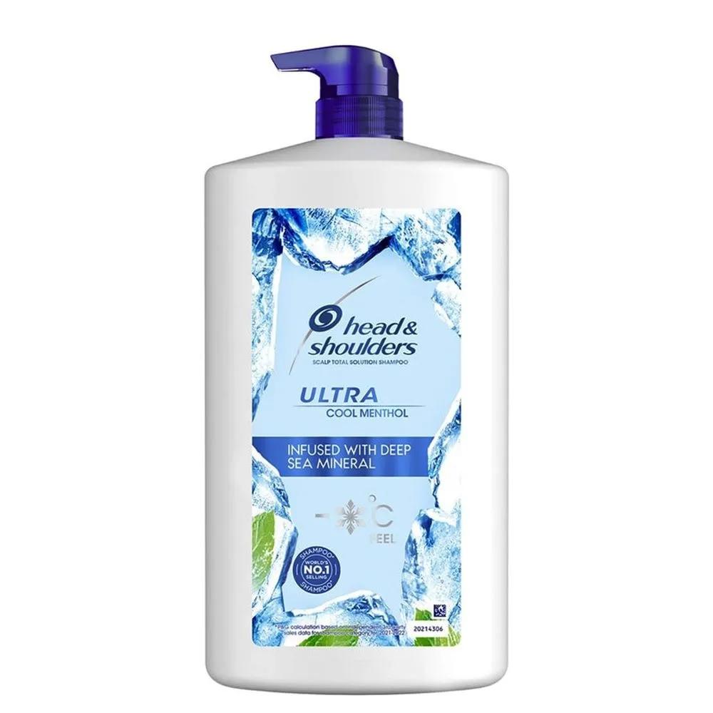 Head & Shoulders Ultra Cool Menthol Shampoo 1.8L Cool Shampoo Large Size Shampoo Scalp Care
