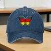 GerUnisexy Deutschland GerUnisex Flag Butterfly Washed Baseball Cap Stylish Sun Hip Hop Hats Summer FeUnisex Unisex Running Hippie Caps