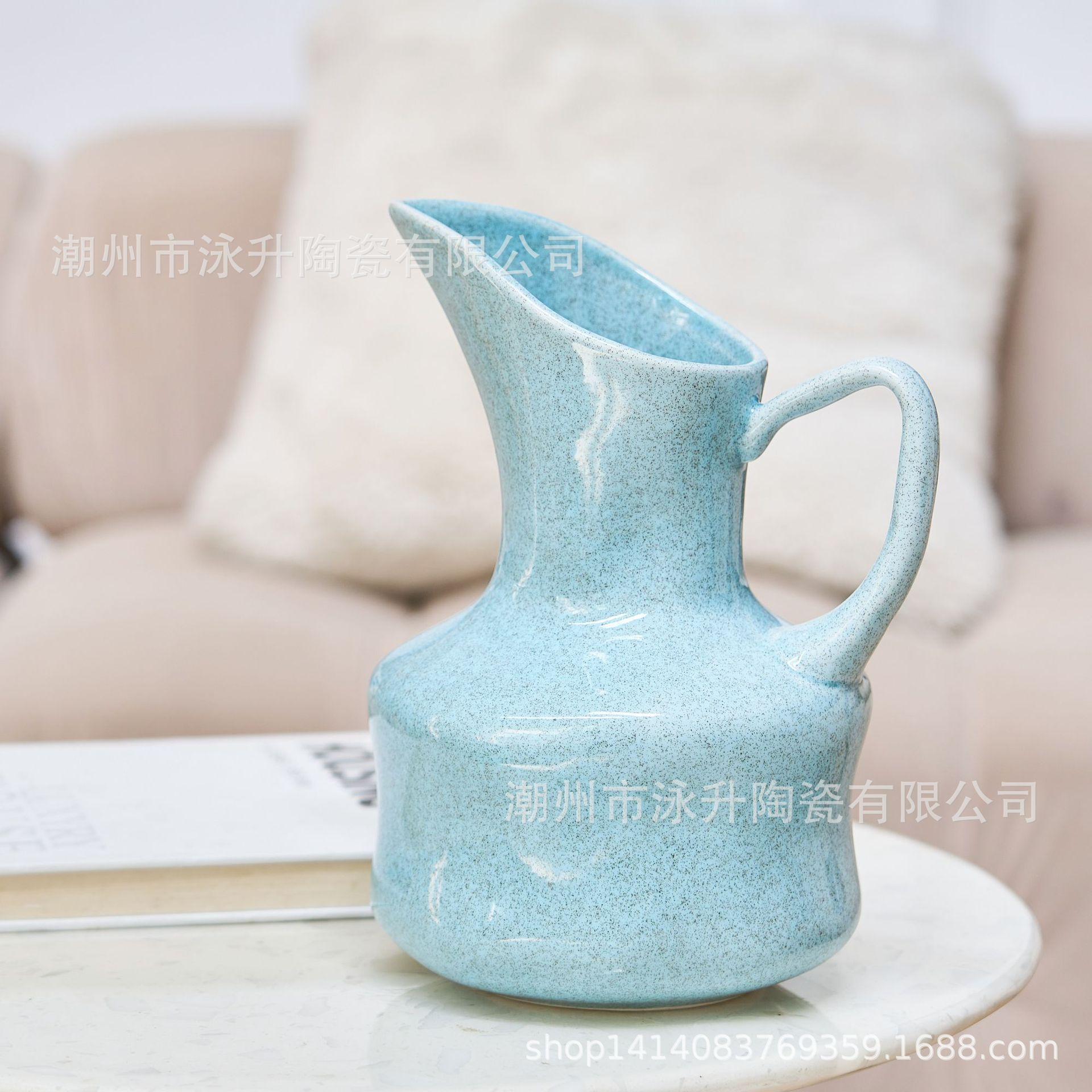 Luxury Creative Ceramic Vase Watering Can Design Ins Style Hydroponic Flower Vase Living Room Decor