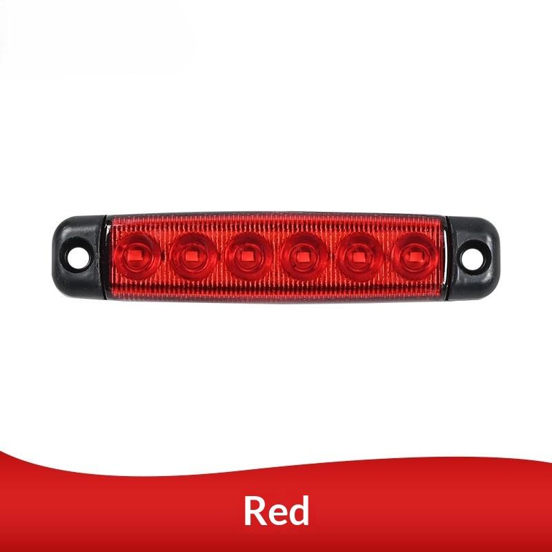 24V 6 Led Side Marker Lights Car External Lights Warning Tail Light Signal Brake Lamps For Truck Trailer Lorry Bus