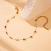 Gold Stainless Steel Natural Colored Beads Bracelet Womens New Style Concise Trend Non-fading Golden Hand Zircon Gift