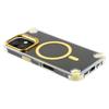 For iPhone 16 Magnetic Clear Case Shockproof Hybrid Phone Shell with Camera Lens Frame Kickstand