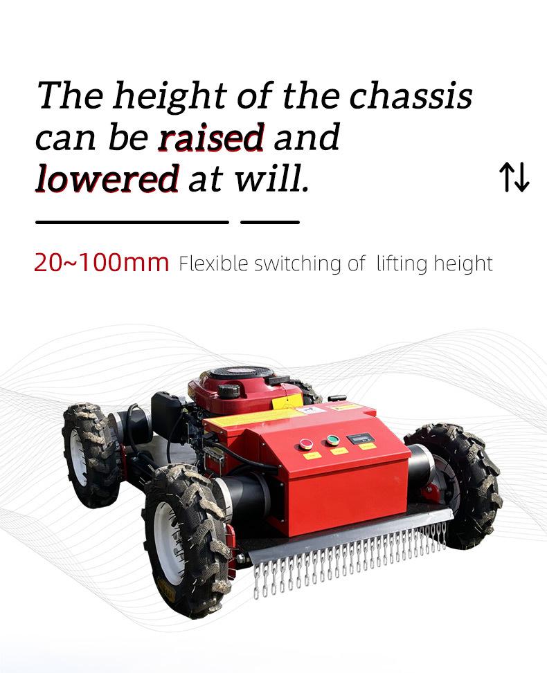 Hybrid Remote-Controlled Self-Propelled Lawn Mower and Grass Shredder