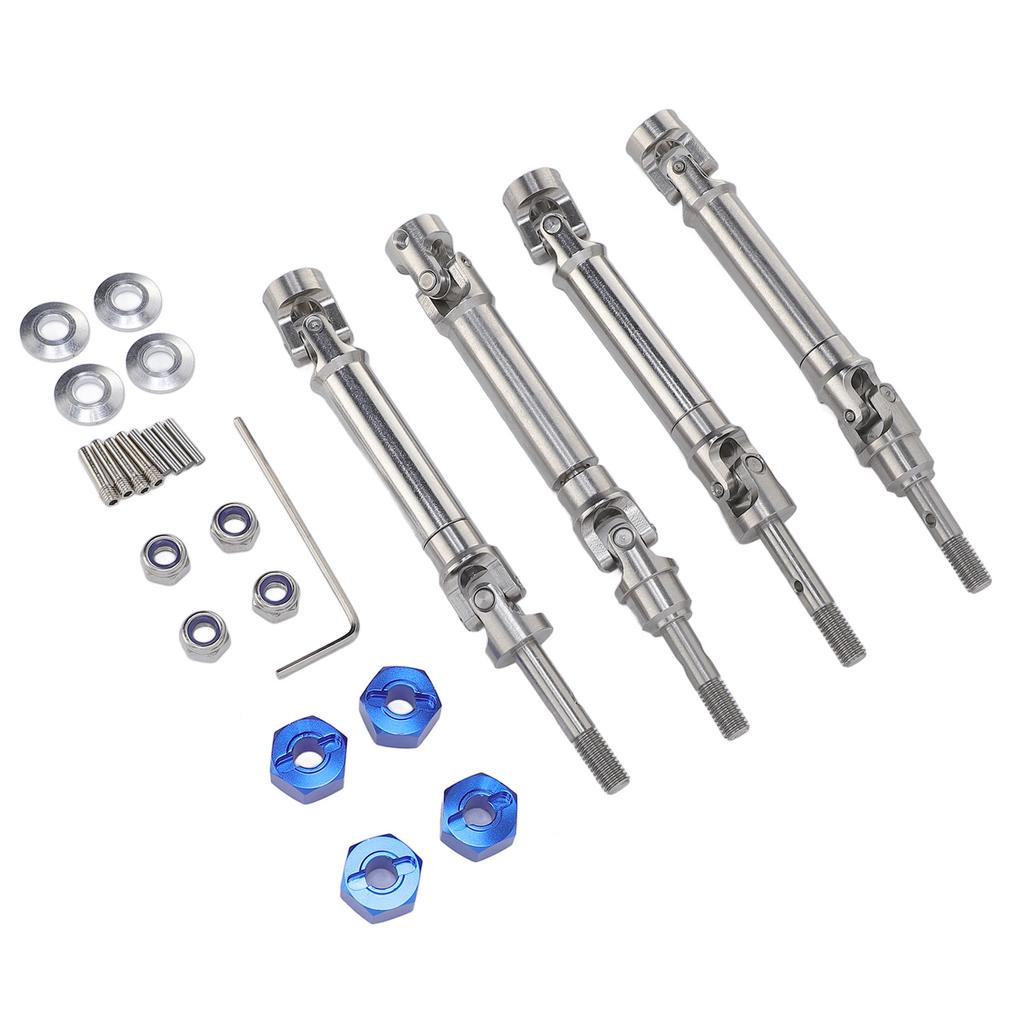 4PCS Front and Rear CVD Drive Shafts Stainless Steel RC Drive Shaft Set for Slash 4x4 for Stampede 1 10 RC Car Upgrade