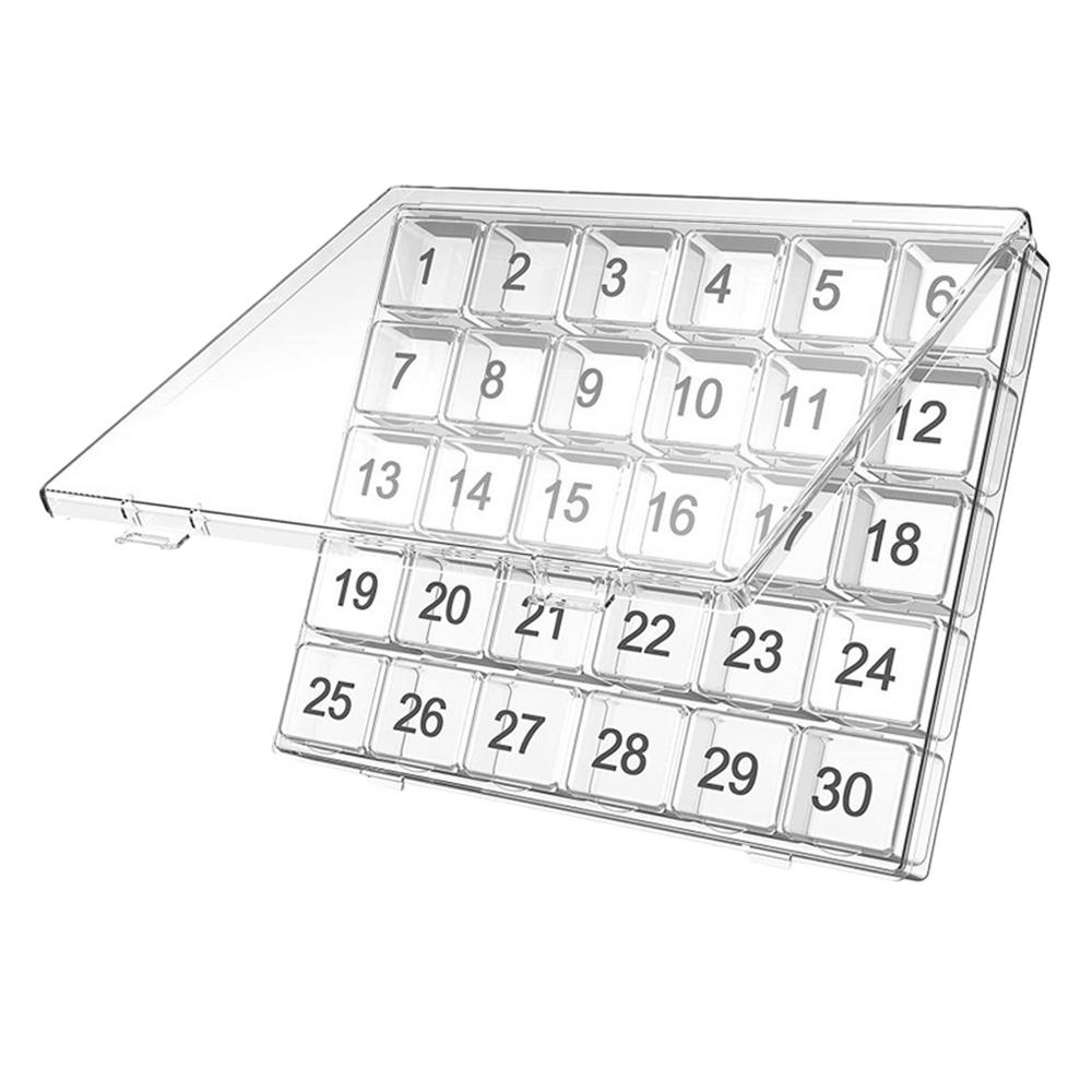 Monthly Pill Organizer - Large Compartments Portable Case for Travel, One Month Pill Cases Medicine Organizer for Vitamin