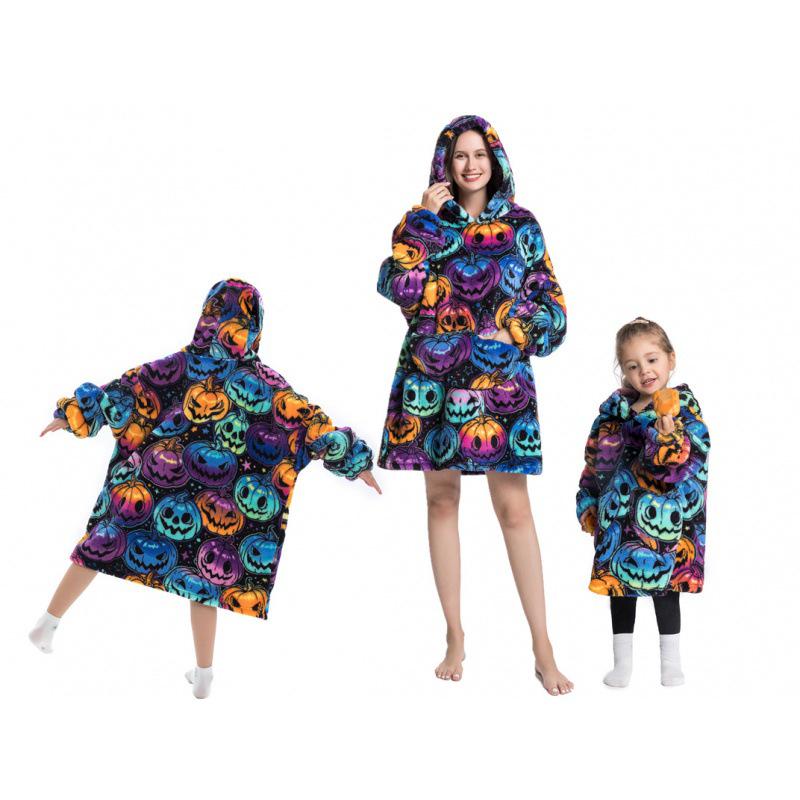 Ζεστό Φαρδύ Φούτερ με Κουκούλα και Κουβέρτα για Χαλάρωση