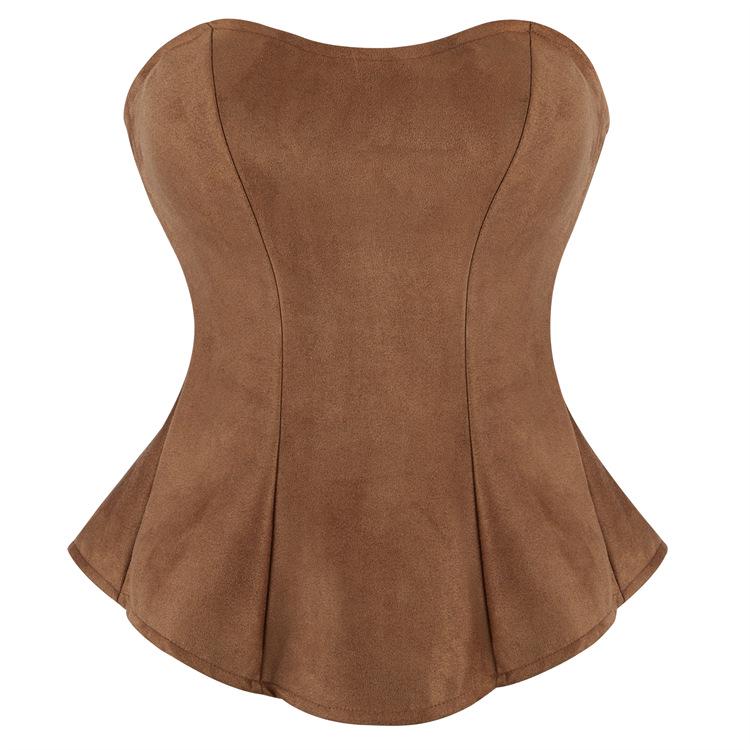 Women s Dark Brown Flared Skirt - Retro European American Fashion XS темно-коричневого