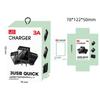 3 USB Digital Display Charger with Screen for EU, US, and UK Mobile Phones