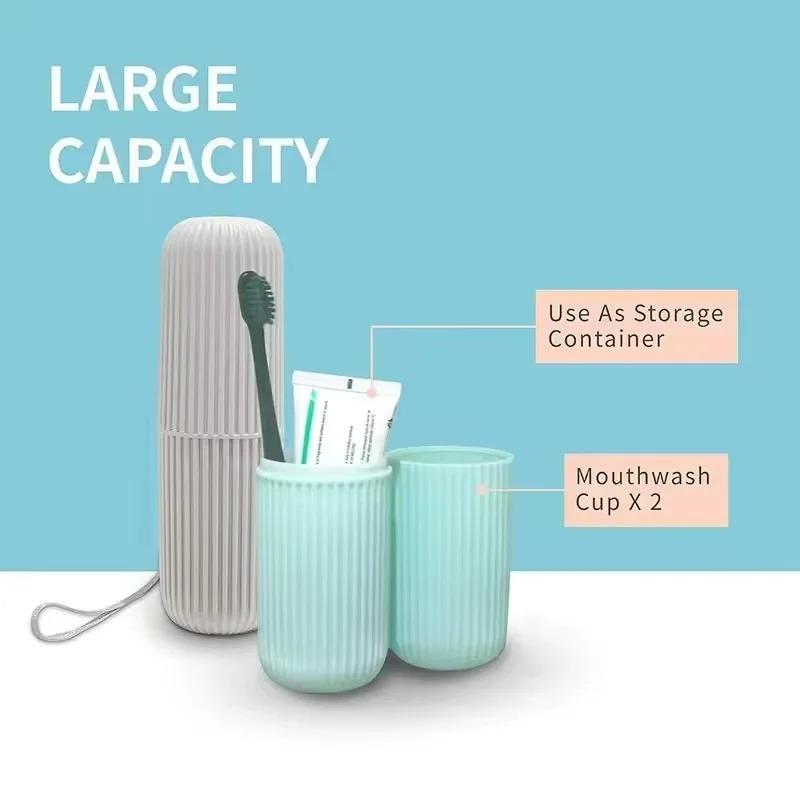 Travel Toileting Cup Toothbrush Cup Toothpaste Storage Box Portable Dental Appliance Box Toothbrush Bucket Simple Mouthwash Cup