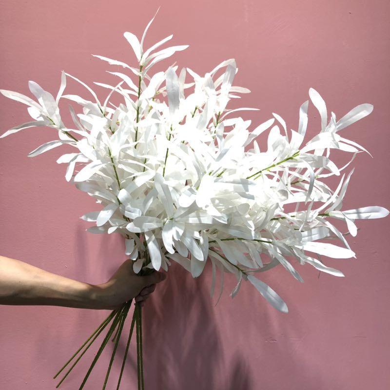 Ramo Artificial 130cm Folha de Oliveira Fruto de Oliveira Ramo de Oliveira para Buquês Florais Casamento Feriado Decoração de Verdura
