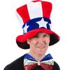 Amerikanische Flaggen Thema Onkel Patriotisches Outfit Zubehör Onkel Patriotisches Verkleidungs Kostüm Beinhaltet Hut Fliege Hosenträger