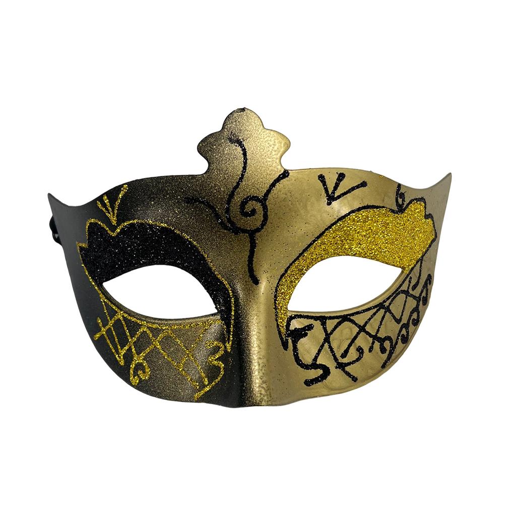 Roman Party Mask Glitter Masquerade Party Mask Glitter Hand-Painted Mask Comfortable For Themed Event Bar Event Venetian