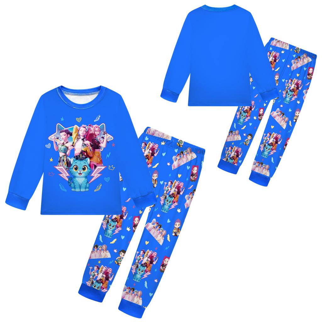 Children's Fashion Suit Skirt Round Neck Long Sleeve Top Pants