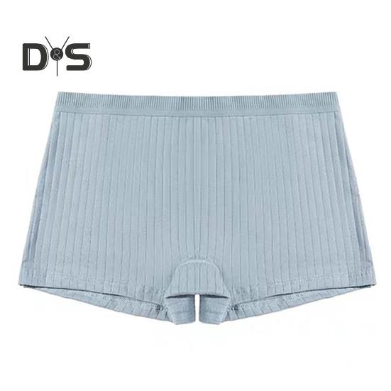 Women Mid Rise Shorts Panties Seamless Solid Color High Elastic Slim Fit Ribbed Safety Shorts Briefs Underpants