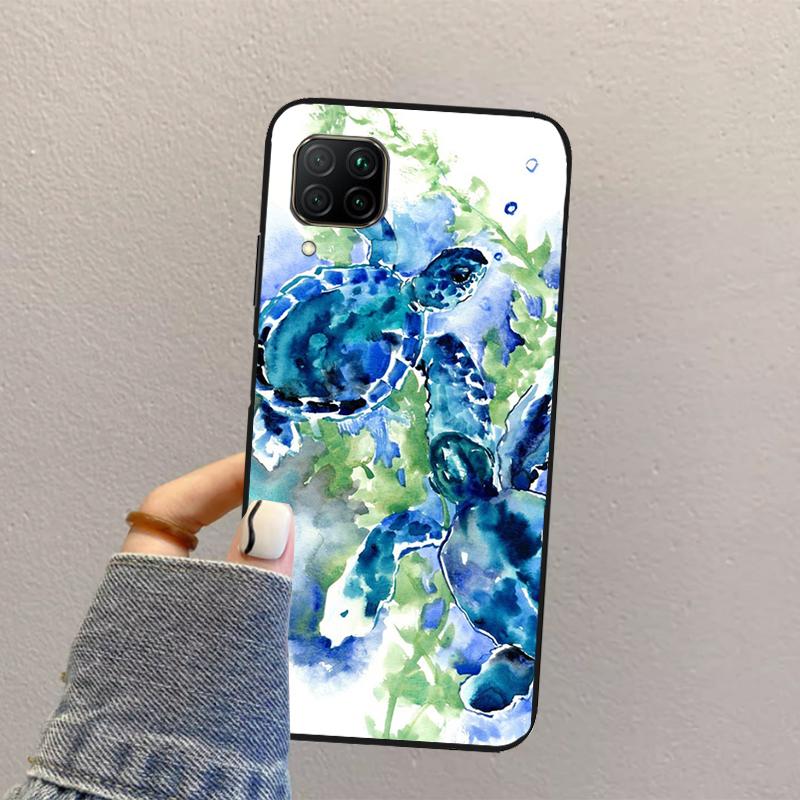 Sea Turtle Turquoise Oceanlife For Huawei Nova Y70 Y90 Y60 Y73 Y72 Y61 Y91 12s 12i 11i 8i 9 10 SE P40 Lite P60 P30 Pro Case
