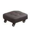 Square Shape Rolling Stool Upholstered Wheeled Short Bench Kids Play Foot Stool  Entryway Lazy Rest