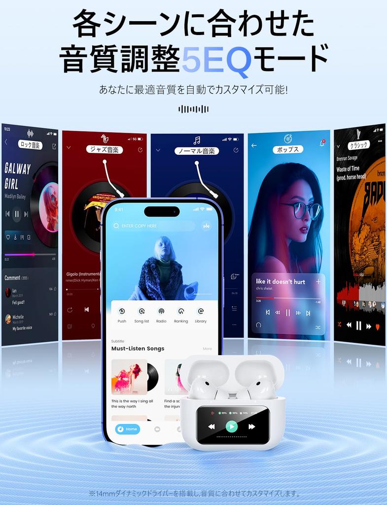 New for Bluetooth Wireless 6 Hours Playtime 200 Hours Playtime 1200mAh Charging Deep Automatic IPX7 LED Separate Left and Right Comfortable Adjustable