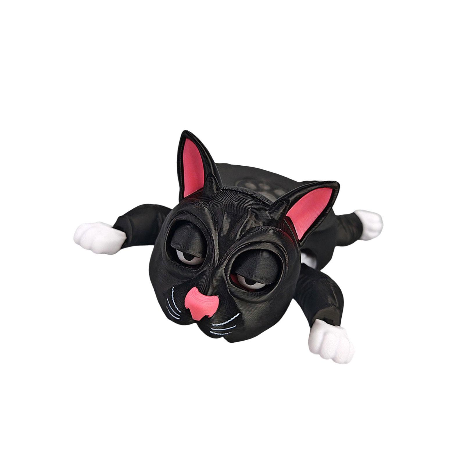 

Веселая и практичная 3D-печатная подставка для кошек со смешным выражением, декоративная подставка под чашку, изоляционная подкладка для дома, офиса чёрный