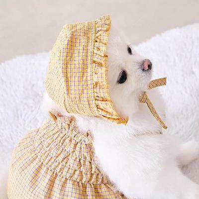 [Pet] Check Bonnet (L)