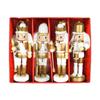 4x Nussknacker Marionettenfiguren Heimdekoration Einweihungsgeschenk Künstliche Ornamente für Bücherregal Büro Innenbereich Schreibtisch