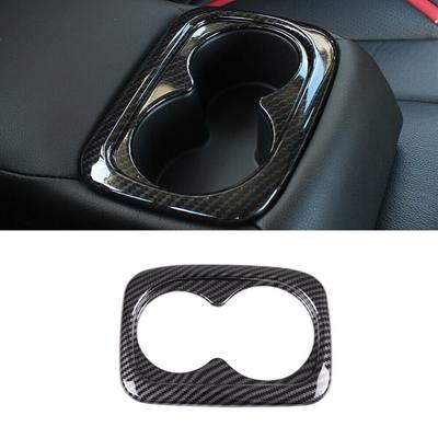 For For Honda Civic 2022-2023 ABS Carbon Fiber Rear Water Cup Panel Cover Trim