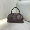 2026 leather cross-border new cloud bag woven portable shoulder crossbody magnetic bowling Boston bag women