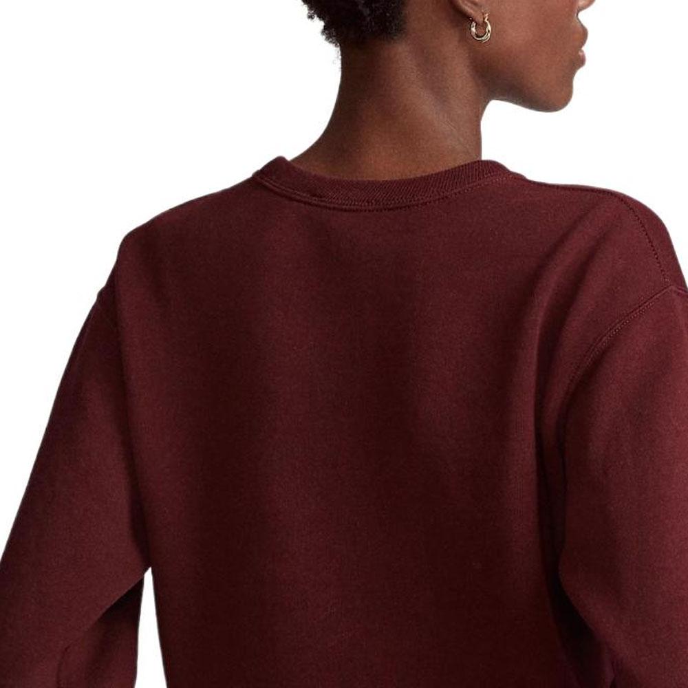 Polo Ralph Lauren FW25 Floral Embroidery Fleece Crewneck Long Sleeve Sweatshirt Women Sweatshirt 211819219-001