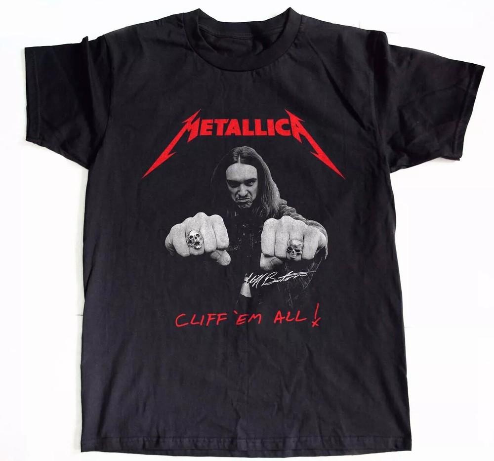 Metallica Клифф Бертон Cliff  Em All Черная Унисекс Размер S-4XL Унисекс Футболка XXXXL