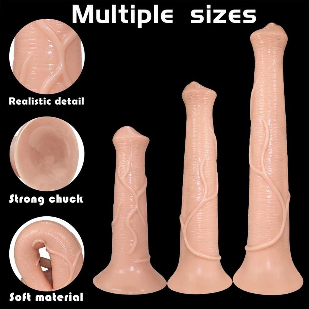 Super Large Realistic Horse Monster Dildo Big Long Dildos with Strong Suction Cup PVC Huge Adult Sex Toys for Men Women Anal Vaginal Masturbation