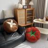 Thickened Cushion with Tomato-Shaped Pillow Vegetable Mushroom Persimmon Round Cushion Pad for Window Seat Pillows for Bedroom
