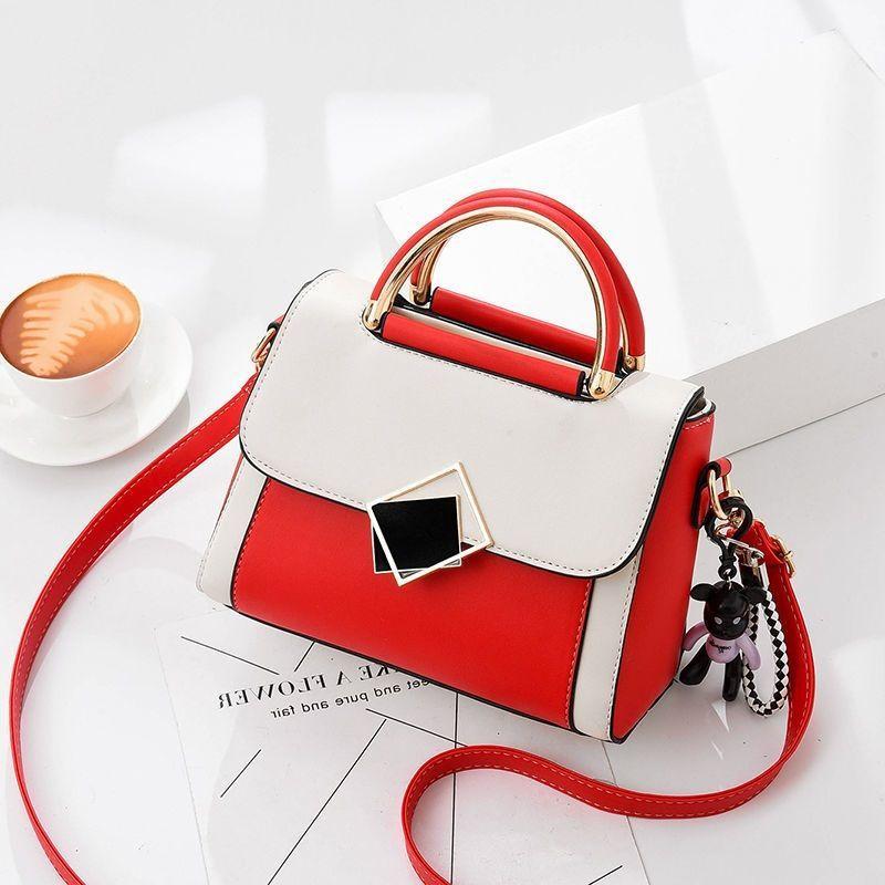 Best Selling Women S Shoulder Bag Fashion Color Contrast Small Square Bag High Quality Pu One Shoulder Bag For Women 22X10X16