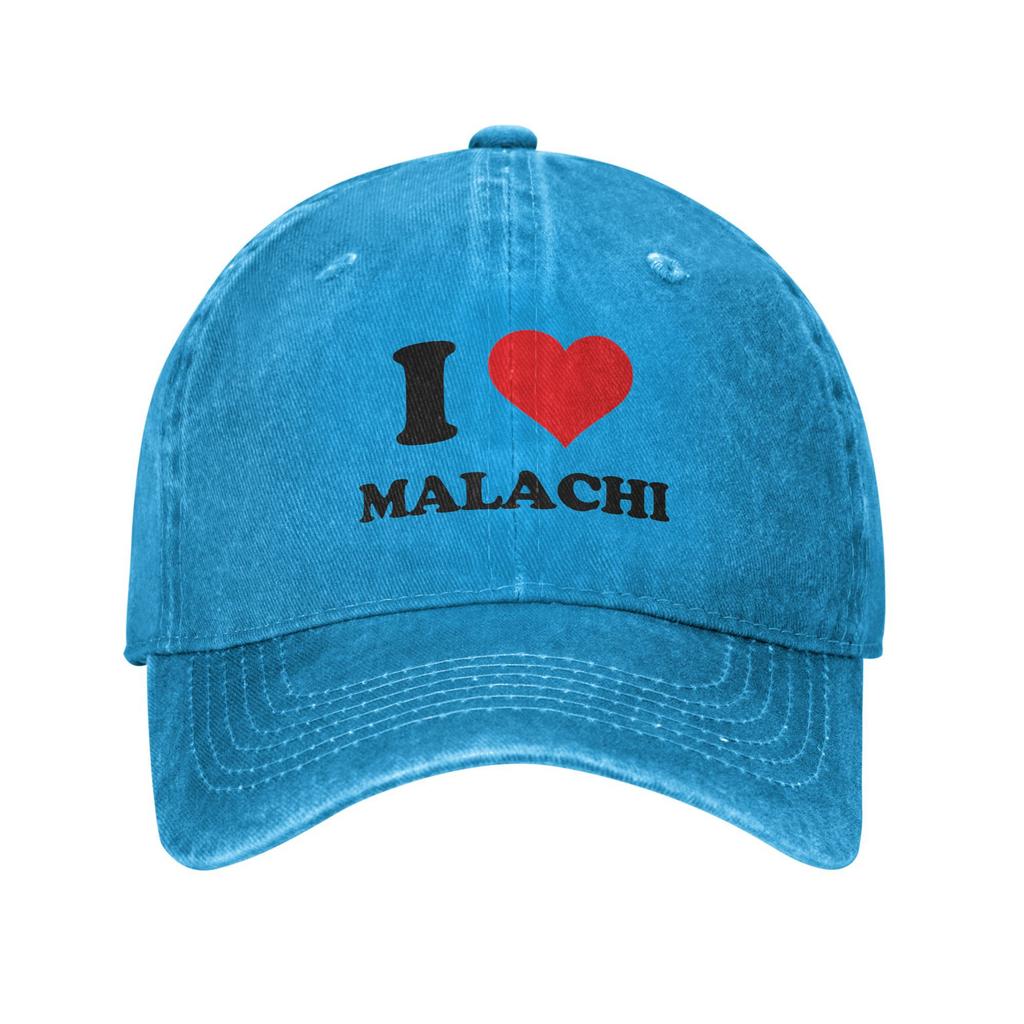 Washed Baseball Cap I Love Malachi Barton Summer Trucker Hat For Couple Women y2k Retro Outdoor Sport Sun Snapback Cap