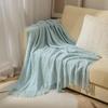 Tassel Lightweight Knitted Blanket for Sofa, Air Conditioning, Summer Naps, and Bay Windows
